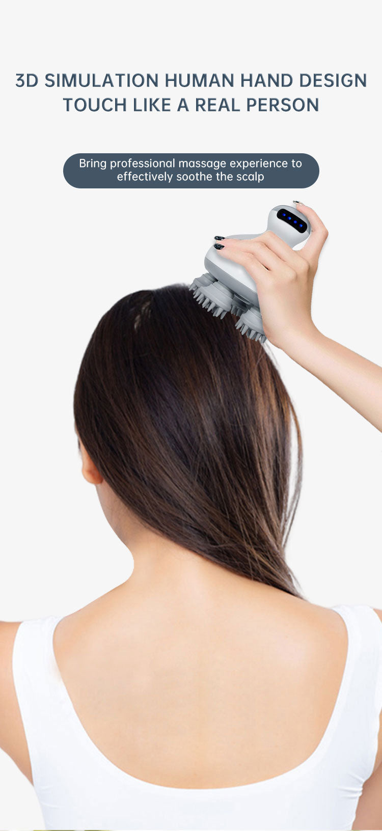 Head Massage Health Care Antistress Relax Body Massagem Deep Tissue Electric Vibrating Head Massager Hair Scalp Massager - Tampa Home & Garden Store
