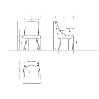 Shubert Modern Wood Armchair for the Dining Room