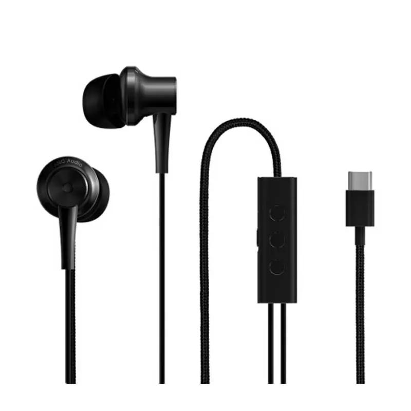 Type-C sports bluetooth in-ear headphones black braided cable inline remote 2 earbuds on Tampa Home & Garden Store