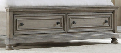 Elegant Antique Storage Bed with Drawers
