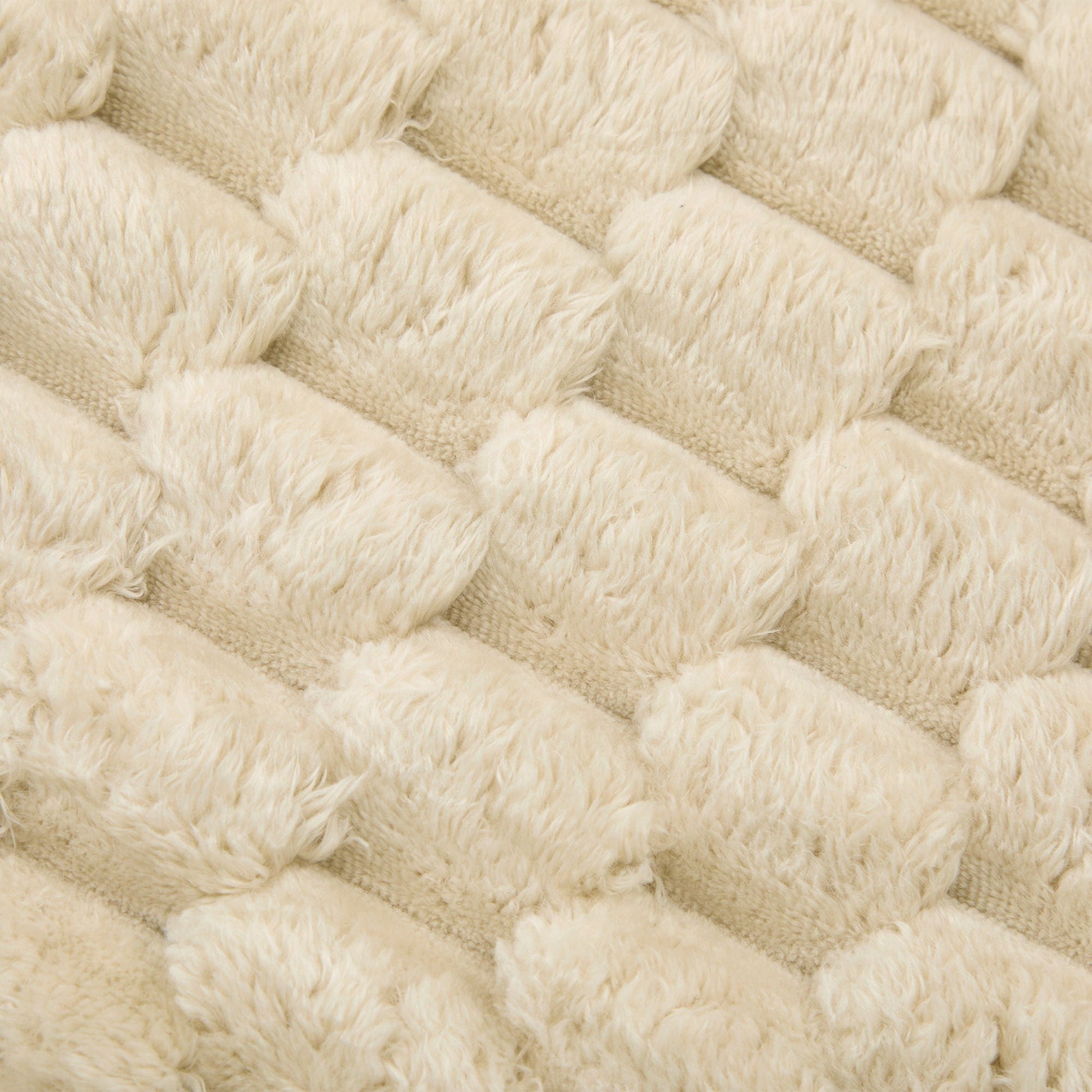 Modular sectional sofa upholstery fabric close-up in beige by HouseOfZazla on Tampa Home & Garden Store
