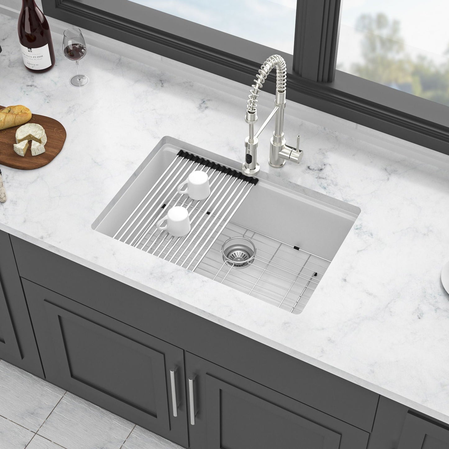Undermount Quartz Kitchen Sink and Composite Top