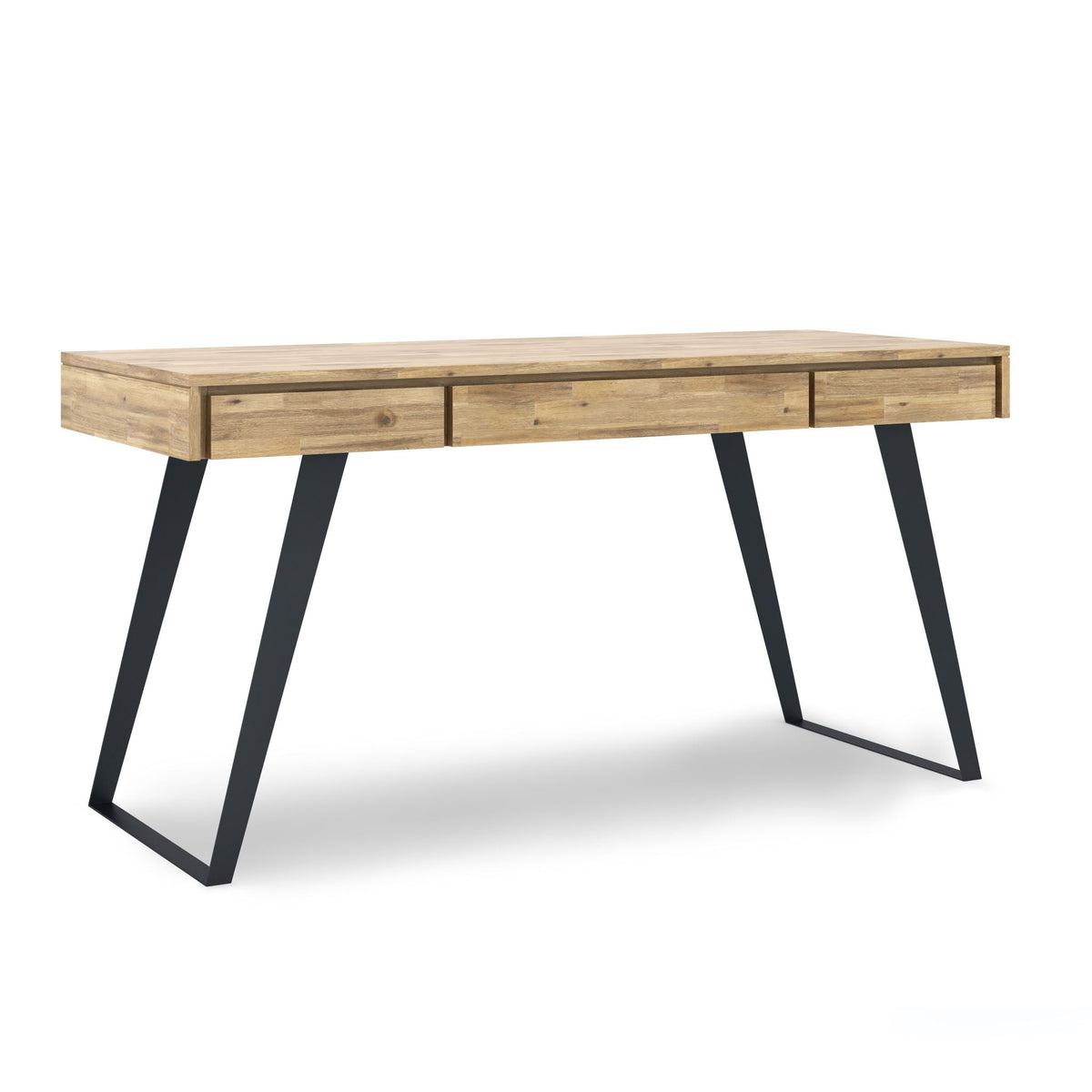 Handcrafted Acacia Desk And Drawer Storage with 3 drawers natural wood HouseOfZazla on Tampa Home & Garden Store