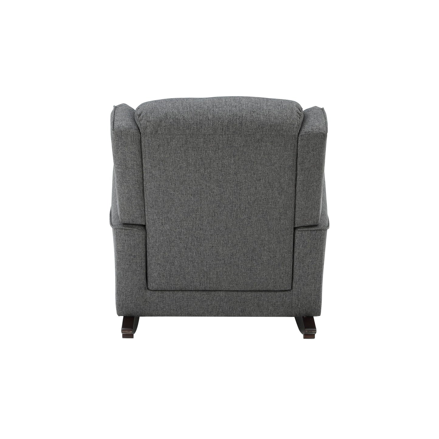 Fabien Rocking Chair gray fabric upholstery with padded back and arms by HouseOfZazla on Tampa Home & Garden Store