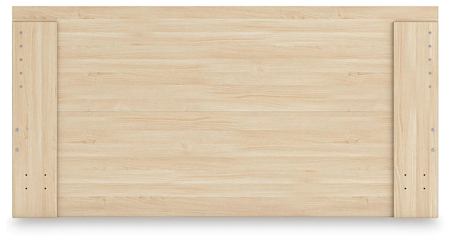 Onita panel platform bed by Unique Piece Furniture, light natural wood storage bed frame on Tampa Home & Garden Store