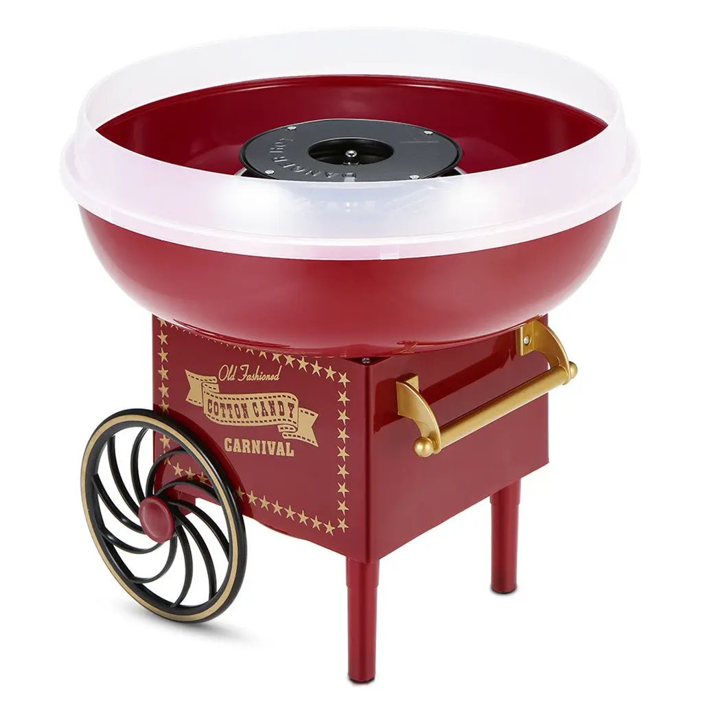 Cotton candy machine FLIPSTYLEZLLC red carnival-style unit with white rim bowl on Tampa Home & Garden Store
