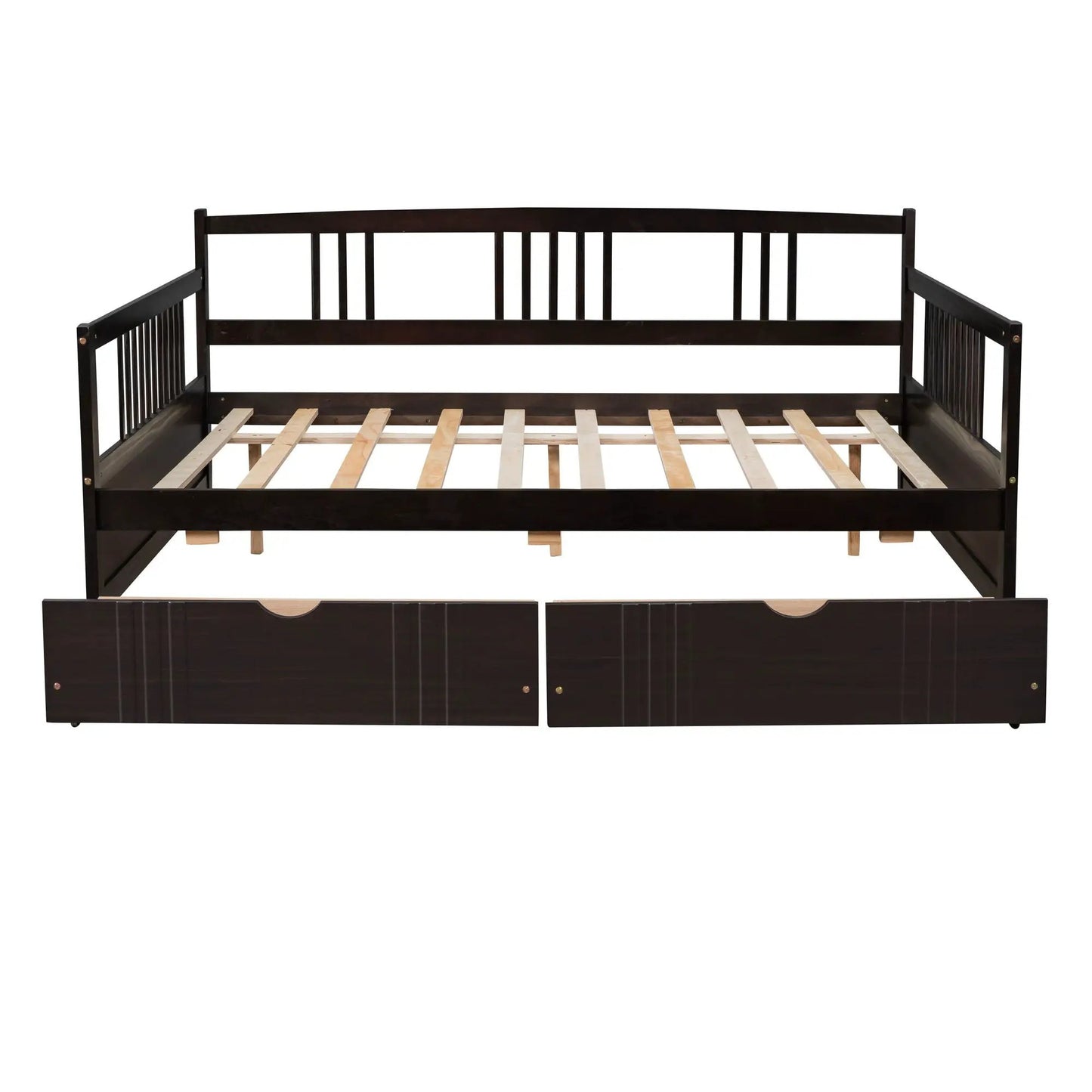 Multifunctional Modern Daybed storage bed in dark wood with 2 drawers on Tampa Home & Garden Store