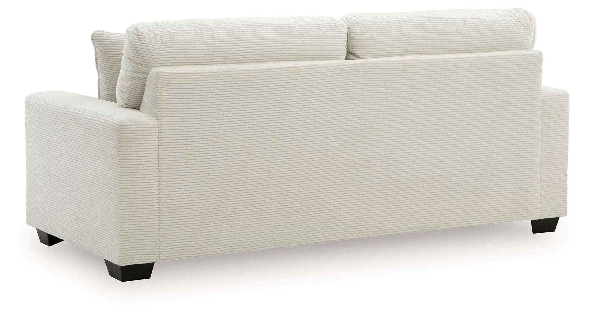 Greenbriar sofa by Unique Piece Furniture in cream corduroy with two back cushions on Tampa Home & Garden Store