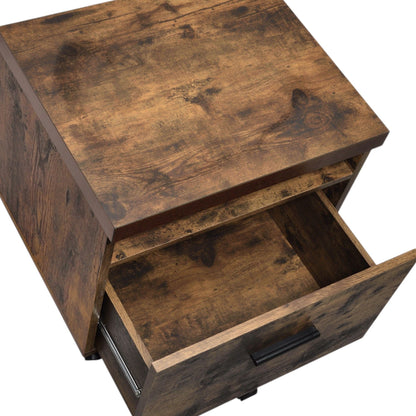 Bob File Cabinet Weathered Oak and Black