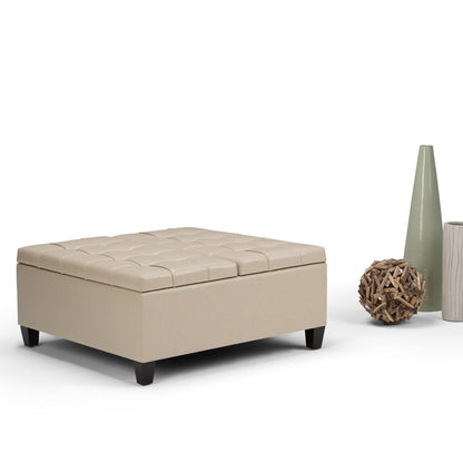 Harrison Upholstered Coffee Table Storage Ottoman