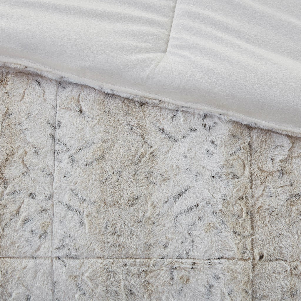 King Size Faux Fur Comforter and Pillow Set