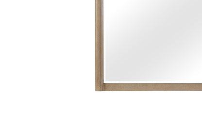 Queen Canopy Bedroom Set sand finish wood frame with large poster mirror panel on Tampa Home & Garden Store