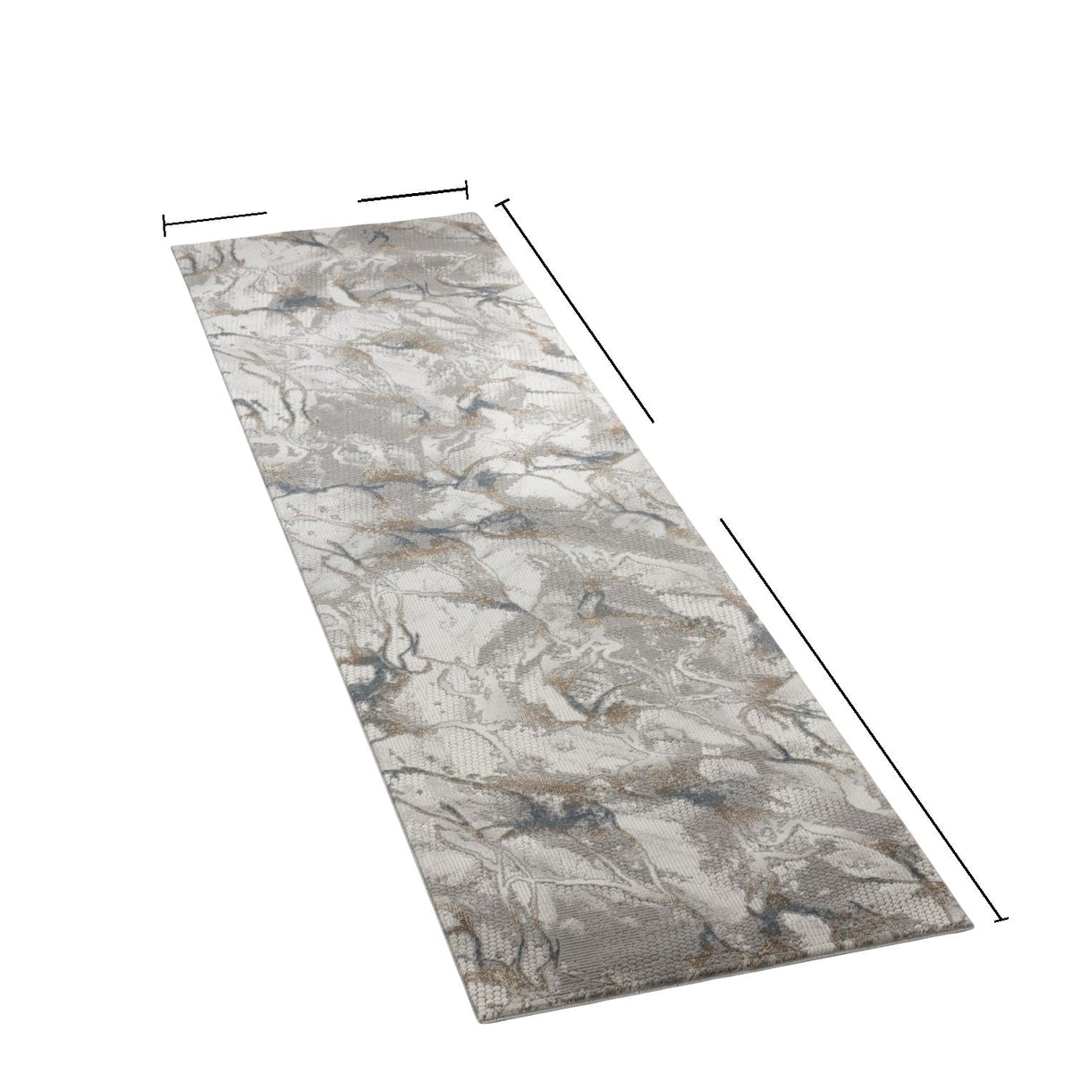 Geometrix Area Rug 3D gray abstract pattern by HouseOfZazla runner on Tampa Home & Garden Store