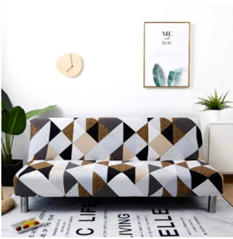 Elastic Armless Sofa Cover Folding Bedspread