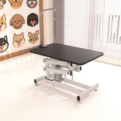 Hydraulic Dog Grooming Table Z-Lift Heavy Duty Big Size Black/White HouseOfZazla on Tampa Home & Garden Store