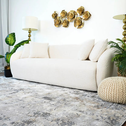 Linden sofa Ivory by Unique Piece Furniture stationary ivory-color sofa in living room on Tampa Home & Garden Store