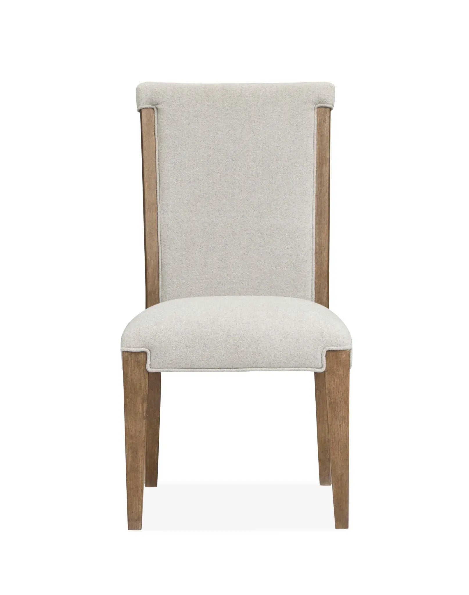 Plum Creek upholstered side chair set of 2 in cream fabric with wood legs on Tampa Home & Garden Store