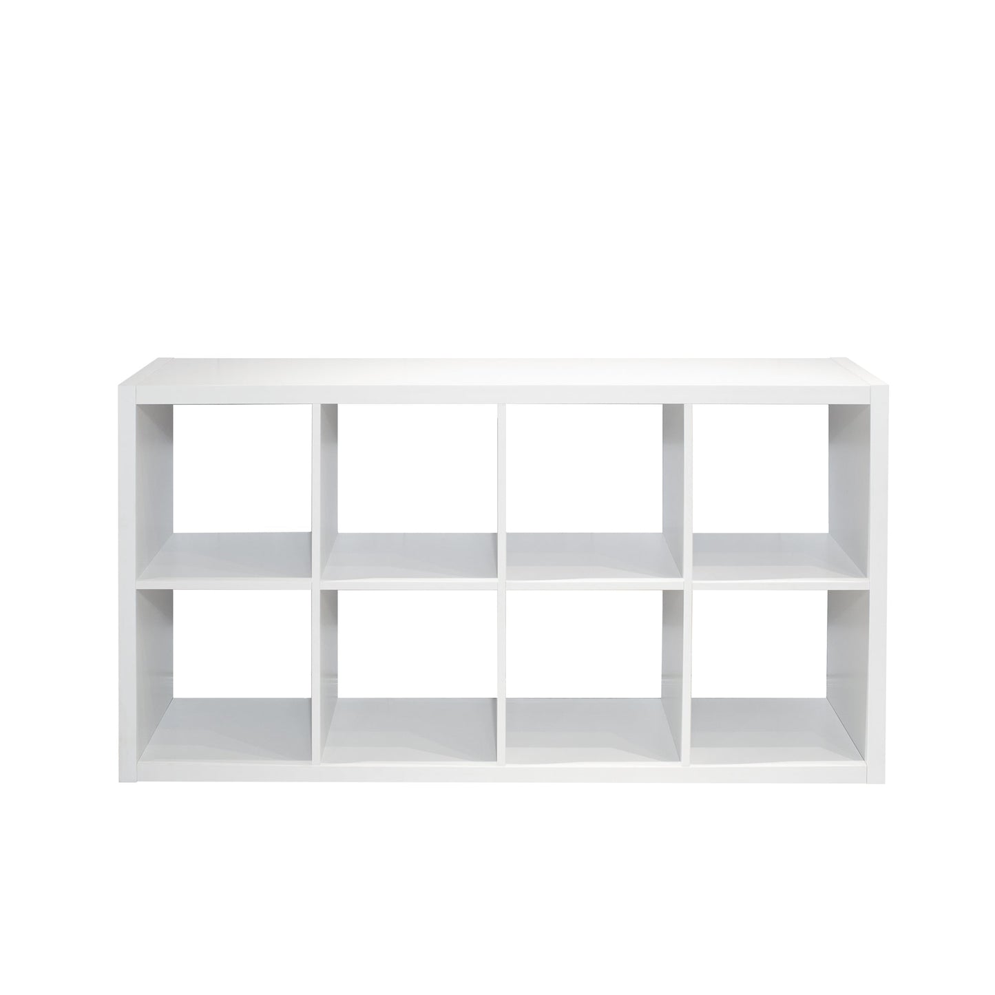 Smart Cube 8-Cube Organizer Storage with Opened Back Shelves 2 X 4 Cube Bookcase Book Shleves for Home Office (White) - Tampa Home & Garden Store