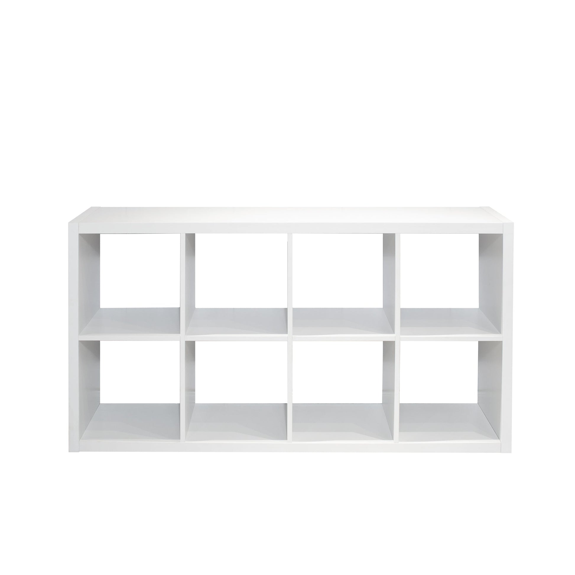 Smart Cube 8-Cube Organizer Storage with Opened Back Shelves 2 X 4 Cube Bookcase Book Shleves for Home Office (White) - Tampa Home & Garden Store