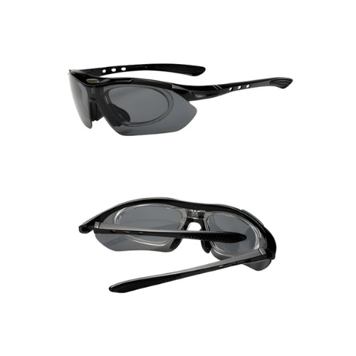 BikerZoneZ cycling sunglasses unisex wraparound frame with gray lenses and UV protection on Tampa Home & Garden Store