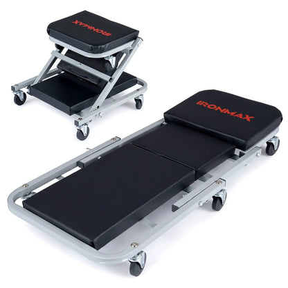 2-in-1 Mechanic Creeper and Z-Seat With Casters