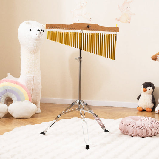 36-Bar Single-Row Chimes Percussion Instrument-Golden - Tampa Home & Garden Store