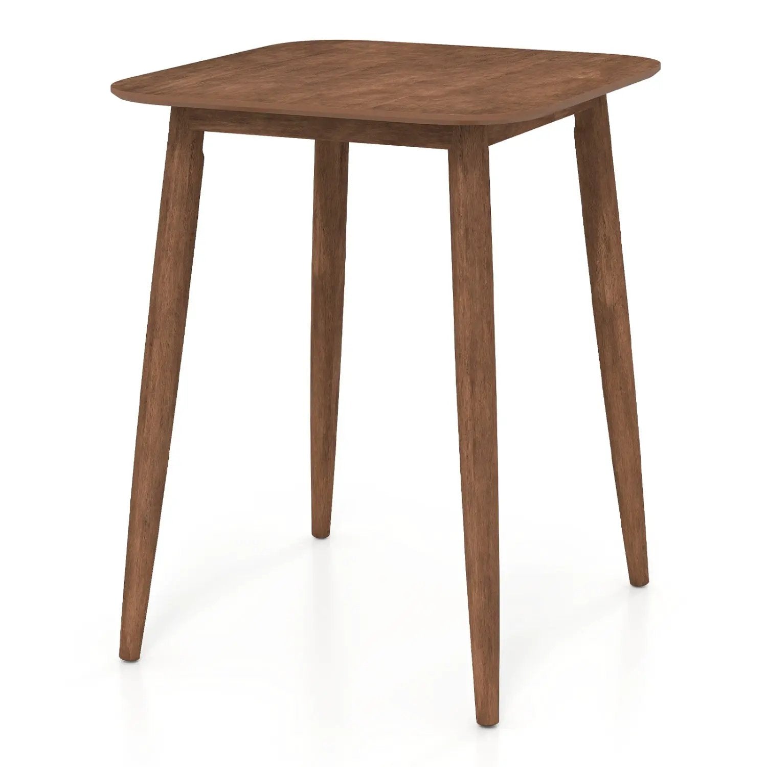 Counter height bar table 36 in with solid rubberwood legs, warm brown wood finish DirectDeals on Tampa Home & Garden Store