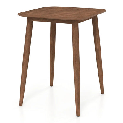 Counter height bar table 36 in with solid rubberwood legs, warm brown wood finish DirectDeals on Tampa Home & Garden Store