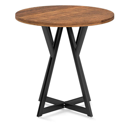 Round Dining Table 36 Inch with Pedestal Base