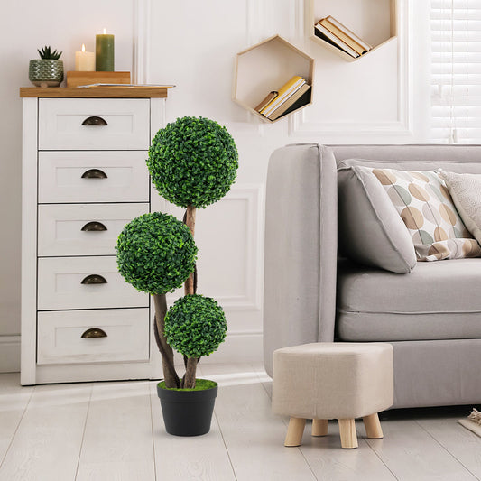 36 Inch Tall Artificial Boxwood Topiary Tree in Pot - Tampa Home & Garden Store