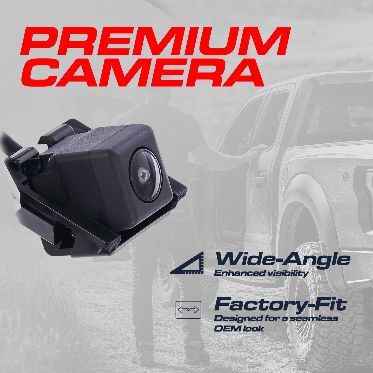 Backup camera module for Chevrolet Sonic (2017-2020) OEM replacement, black plastic housing on Tampa Home & Garden Store