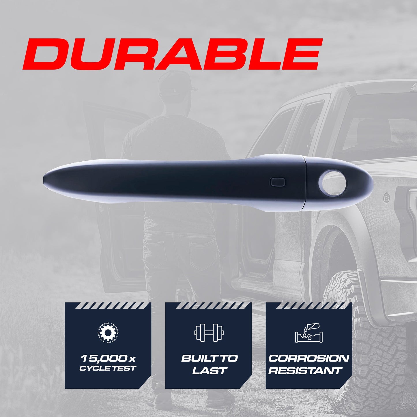 Exterior black door handle with keyhole for Dodge Dart / Jeep Cherokee Master Tailgaters on Tampa Home & Garden Store