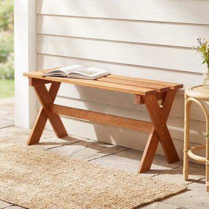Outdoor Wood Bench Set 2 36 Inch Patio Seating