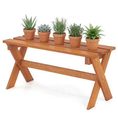 Outdoor Wood Bench Set 2 36 Inch Patio Seating