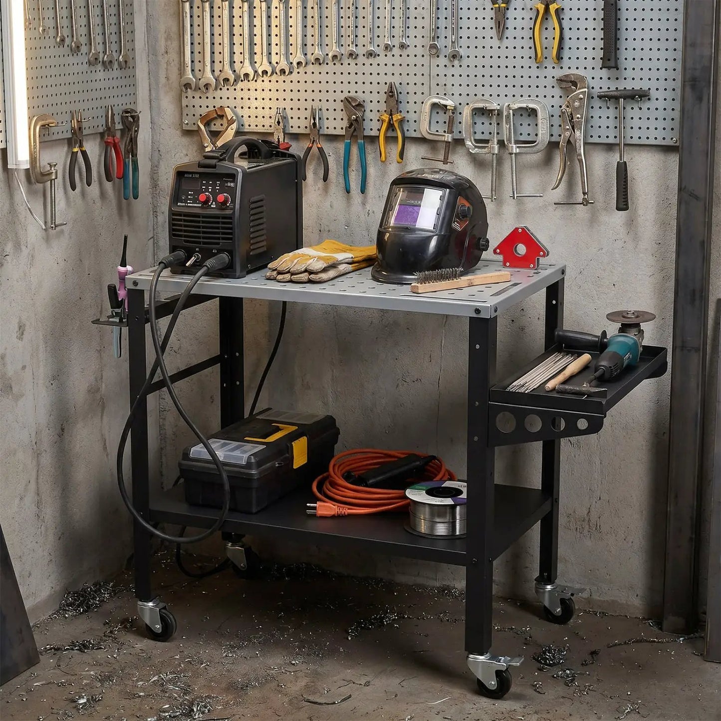 Welding Table 36x18 With 144 Holes and Wheels
