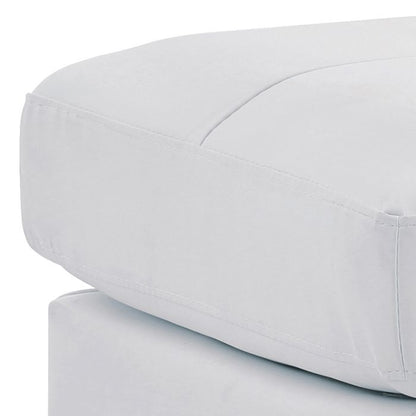 Upholstered ottomans white fabric pair by HouseOfZazla on Tampa Home & Garden Store