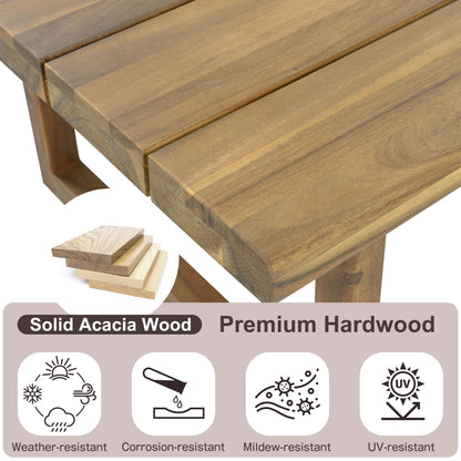 Outdoor Acacia Wood 5-Seater Sofa Set by HouseOfZazla in natural hardwood on Tampa Home & Garden Store