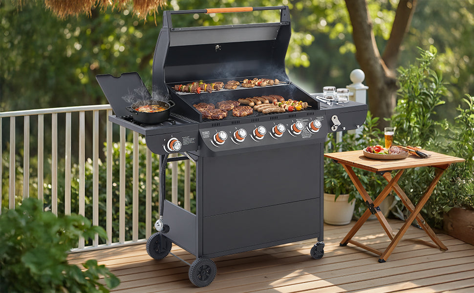 6 Burner Propane Gas Grill for a Backyard