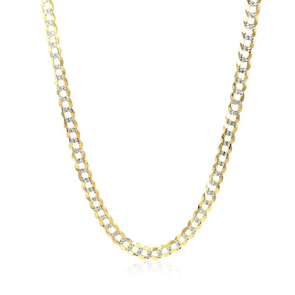 3.6 mm 14k two-tone gold pave curb chain necklace by Bids.com on Tampa Home & Garden Store