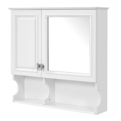 Wall Mounted Mirror Medicine Cabinet with Doors