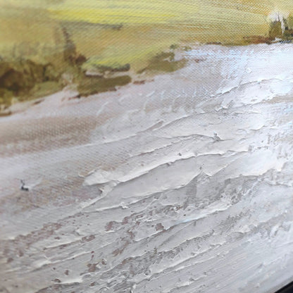 Canvas Art close-up texture in yellow white earthy tones on Tampa Home & Garden Store