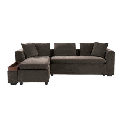 Modern L Shaped Sectional Sofa with Storage