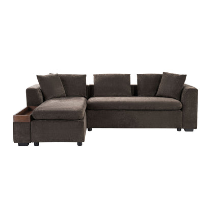 Modern L Shaped Sofa With Storage And Upholstery