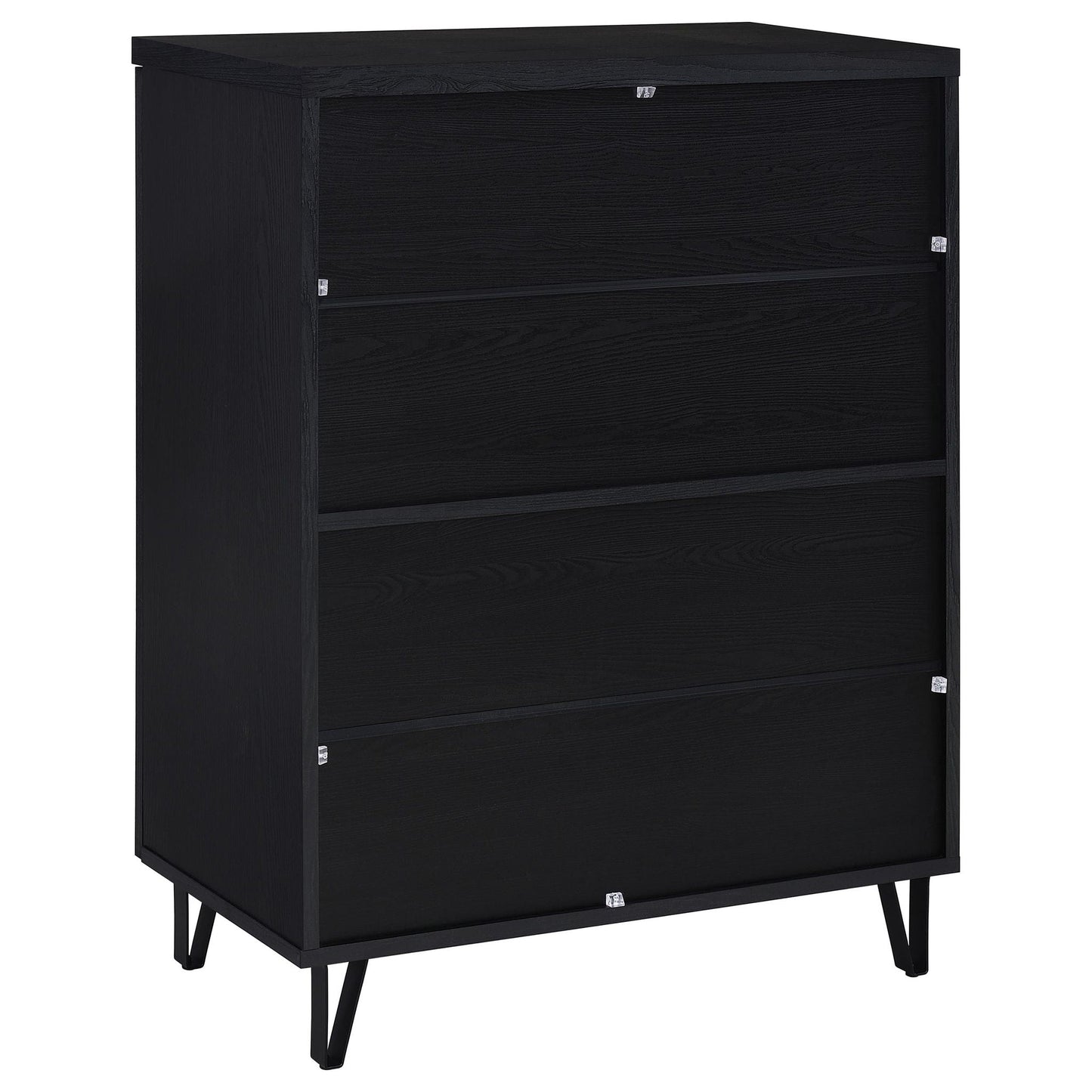 Clackamas 2-Door Storage Cabinet with adjustable shelves, black wood finish, HouseOfZazla on Tampa Home & Garden Store
