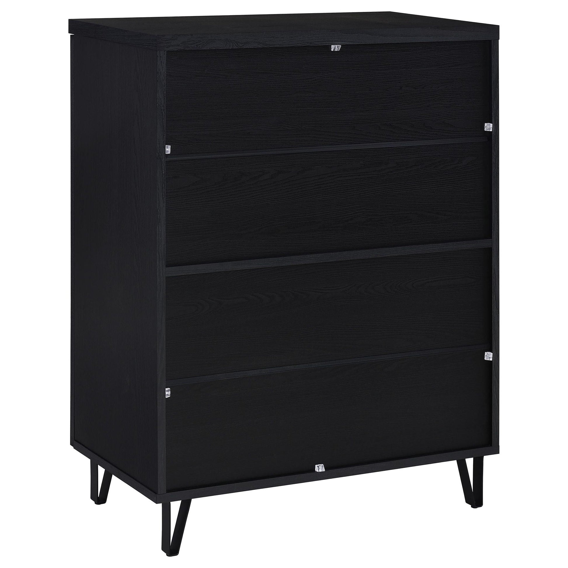Clackamas 2-Door Storage Cabinet with adjustable shelves, black wood finish, HouseOfZazla on Tampa Home & Garden Store