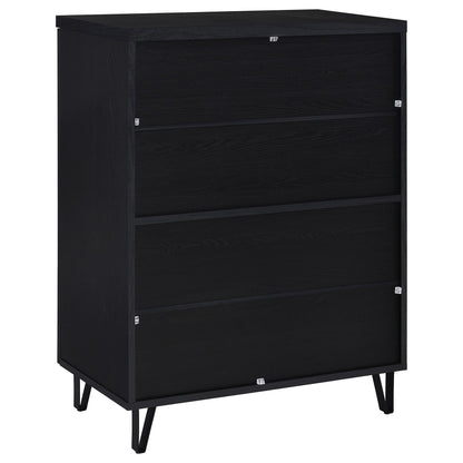Clackamas 2-Door Storage Cabinet with adjustable shelves, black wood finish, HouseOfZazla on Tampa Home & Garden Store