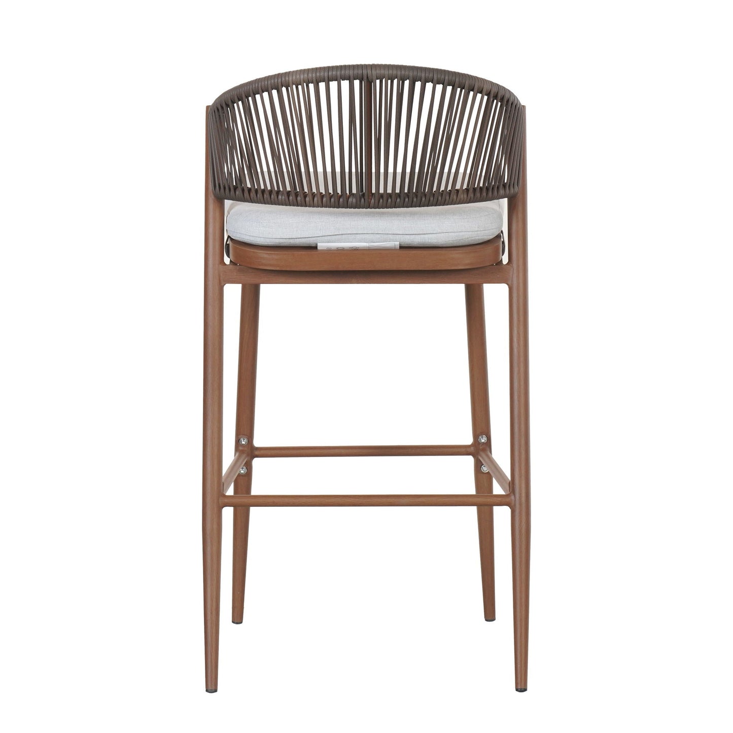 Outdoor Bar Stools With Scallop Cushion And Frame