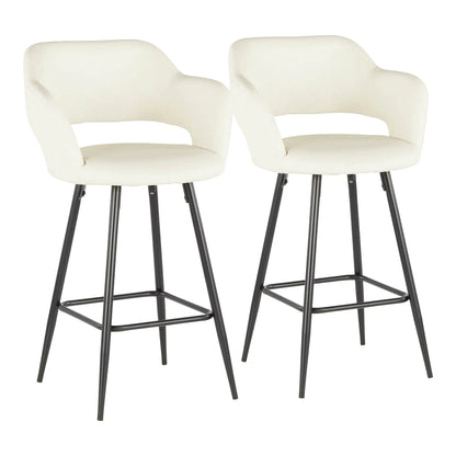 Margarite Contemporary Counter Stool Set of Two