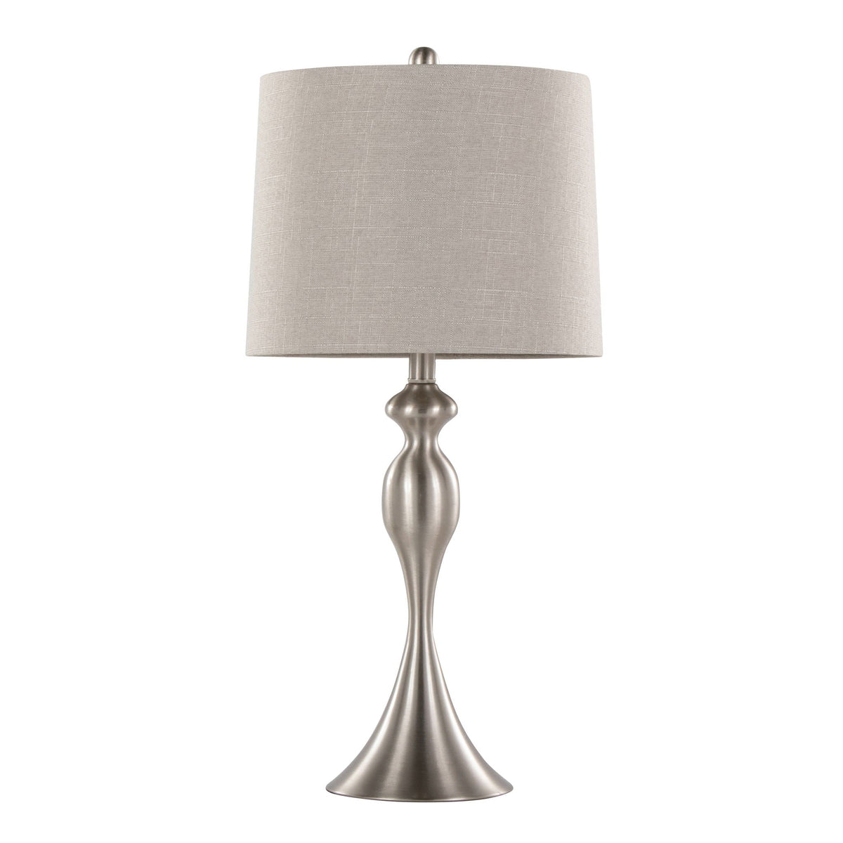 Ashland table lamp set of 2 with beige linen shade and nickel base on Tampa Home & Garden Store