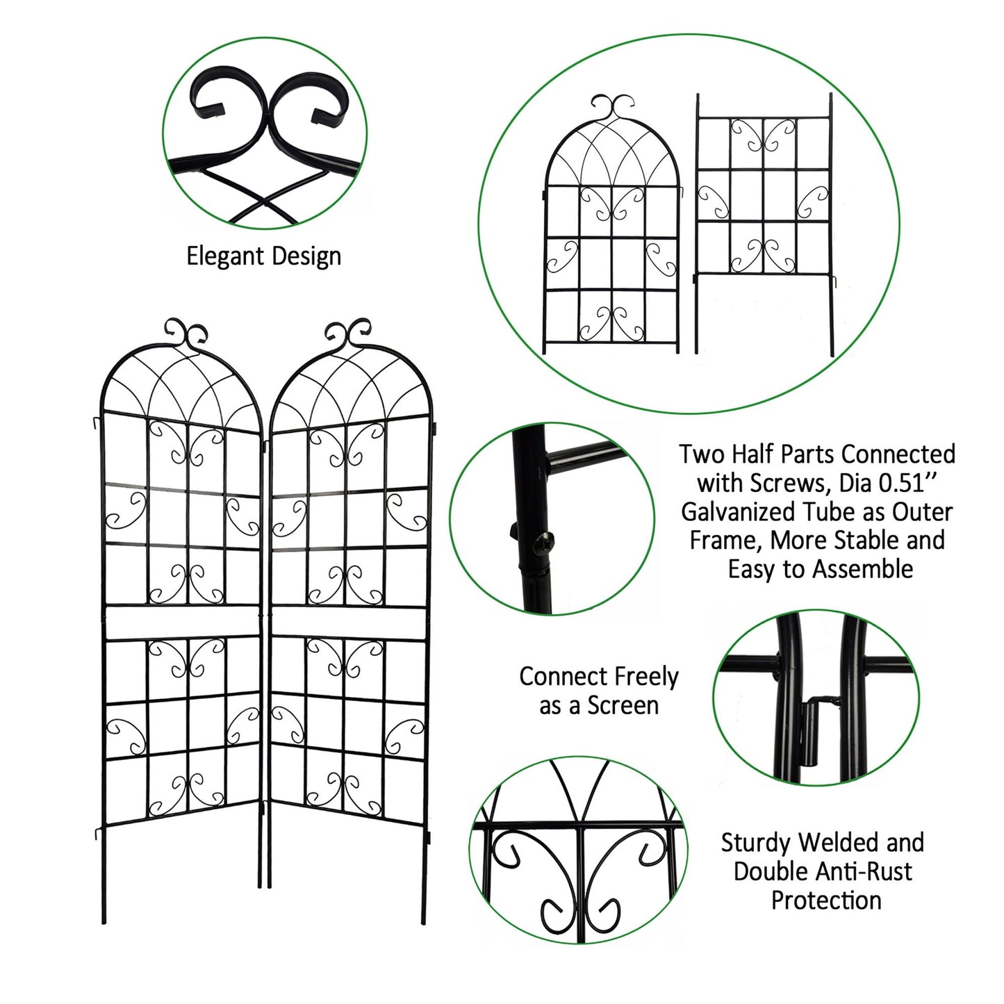 Metal Trellis For Climbing Plants And Vines